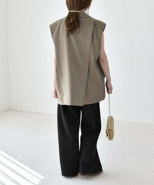 SHIPS / シップス ベスト | 《予約》quaranciel: リネン ミックス テーラード オーバー ジレ | 詳細15