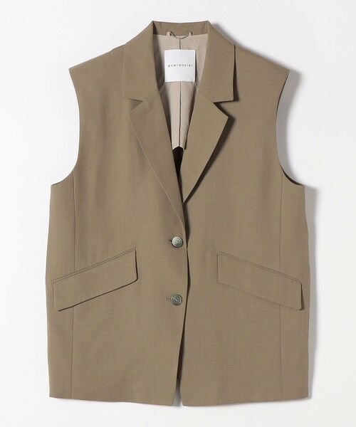 SHIPS / シップス ベスト | 《予約》quaranciel: リネン ミックス テーラード オーバー ジレ | 詳細26