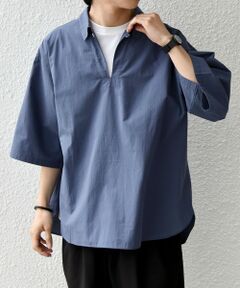 SHIPS / シップス シャツ・ブラウス | SHIPS any:〈洗濯機可能〉ボイル スキッパー ハーフスリーブ プルオーバー シャツ◆