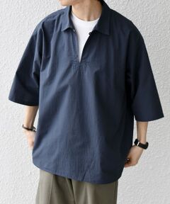 SHIPS / シップス シャツ・ブラウス | SHIPS any:〈洗濯機可能〉ボイル スキッパー ハーフスリーブ プルオーバー シャツ◆