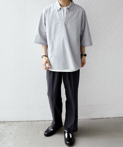 SHIPS / シップス シャツ・ブラウス | SHIPS any:〈洗濯機可能〉ボイル スキッパー ハーフスリーブ プルオーバー シャツ◆ | 詳細1