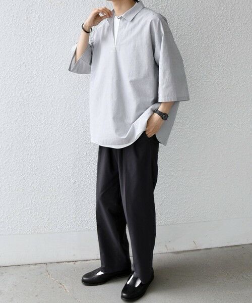 SHIPS / シップス シャツ・ブラウス | SHIPS any:〈洗濯機可能〉ボイル スキッパー ハーフスリーブ プルオーバー シャツ◆ | 詳細2