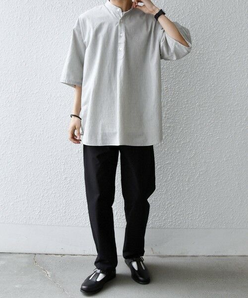 SHIPS / シップス シャツ・ブラウス | SHIPS any:〈洗濯機可能〉コットン/リネン ストライプ バンド スキッパー ハーフスリーブ シャツ 26SS◆ | 詳細8