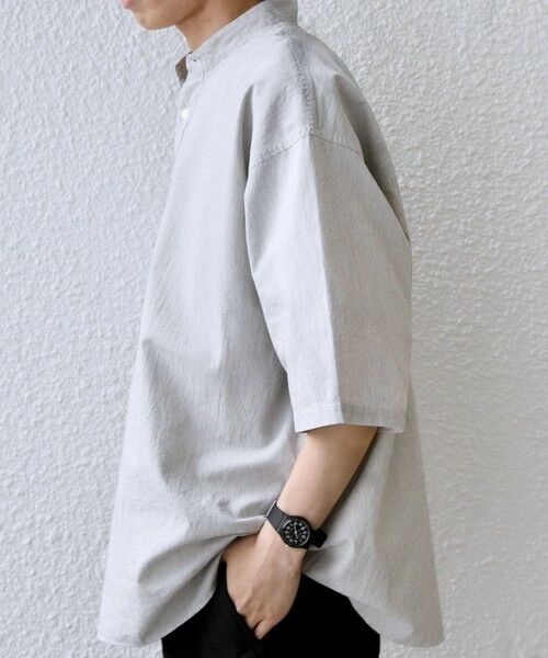 SHIPS / シップス シャツ・ブラウス | SHIPS any:〈洗濯機可能〉コットン/リネン ストライプ バンド スキッパー ハーフスリーブ シャツ 26SS◆ | 詳細11