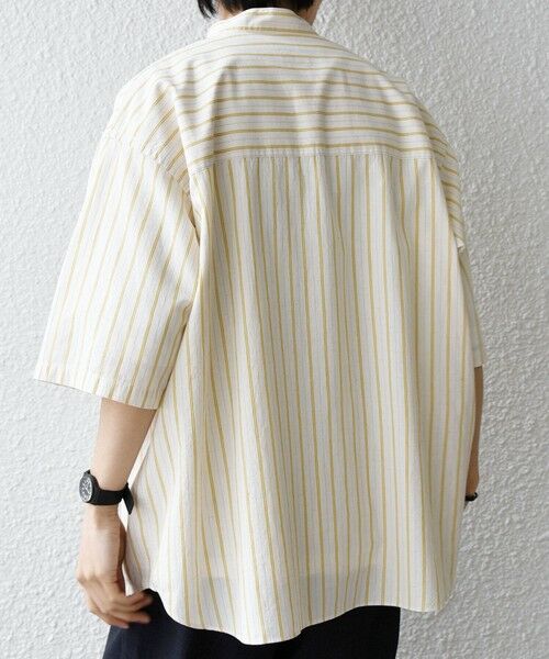 SHIPS / シップス シャツ・ブラウス | SHIPS any:〈洗濯機可能〉コットン/リネン ストライプ バンド スキッパー ハーフスリーブ シャツ 26SS◆ | 詳細19