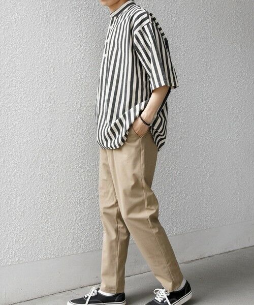 SHIPS / シップス シャツ・ブラウス | SHIPS any:〈洗濯機可能〉コットン/リネン ストライプ バンド スキッパー ハーフスリーブ シャツ 26SS◆ | 詳細28