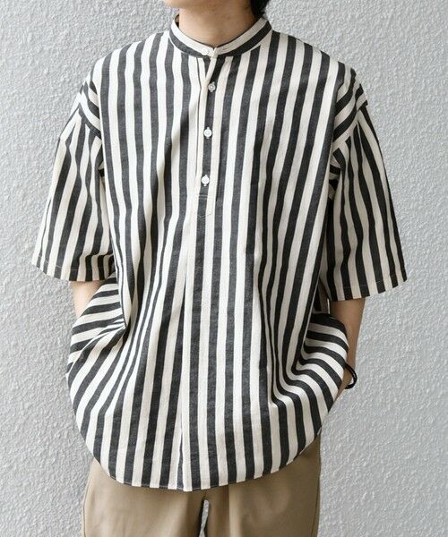 SHIPS / シップス シャツ・ブラウス | SHIPS any:〈洗濯機可能〉コットン/リネン ストライプ バンド スキッパー ハーフスリーブ シャツ 26SS◆ | 詳細29