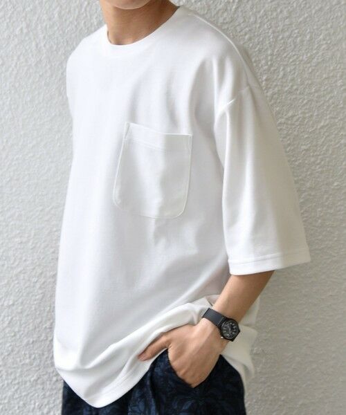 SHIPS / シップス Tシャツ | SHIPS any:〈接触冷感〉COOL TOUCH スムース リラックス ポケット Tシャツ 26SS◆（ホワイト）