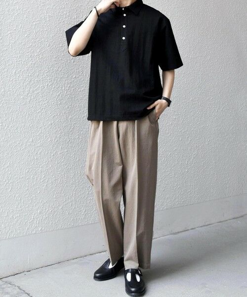 SHIPS / シップス ポロシャツ | SHIPS any:〈接触冷感/ストレッチ〉360° THE CIRCLE STRETCH リネン ミックス ポロシャツ(セットアップ対応)◆ | 詳細1