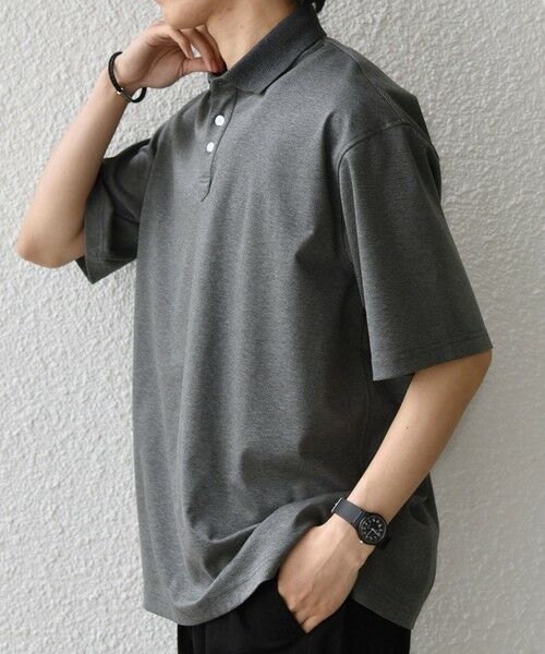 SHIPS / シップス Tシャツ | SHIPS any:〈接触冷感/遮熱/UVカット〉COOL TOUCH スムース デザイン リブ ポロシャツ◆ | 詳細4