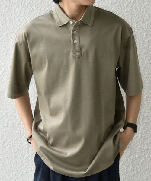 SHIPS / シップス Tシャツ | SHIPS any:〈接触冷感/遮熱/UVカット〉COOL TOUCH スムース デザイン リブ ポロシャツ◆ | 詳細24