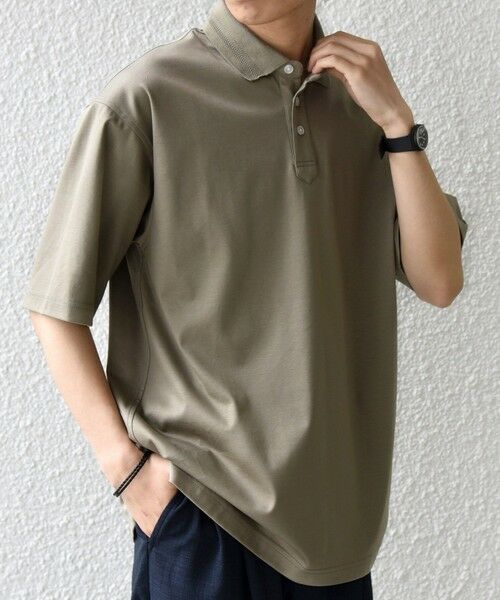 SHIPS / シップス Tシャツ | SHIPS any:〈接触冷感/遮熱/UVカット〉COOL TOUCH スムース デザイン リブ ポロシャツ◆ | 詳細27