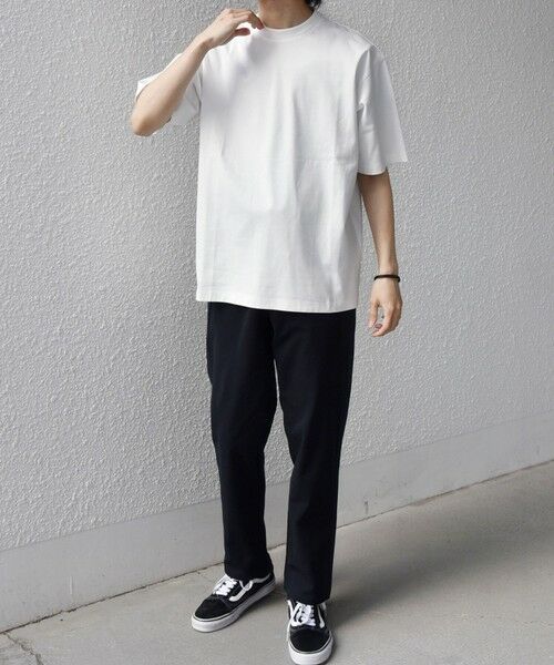 SHIPS / シップス Tシャツ | SHIPS any:〈接触冷感/遮熱/UVカット〉COOL TOUCH スムース デザイン リブ セミ モックネック Tシャツ◆ | 詳細1