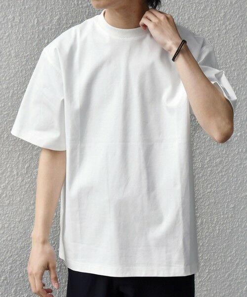 SHIPS / シップス Tシャツ | SHIPS any:〈接触冷感/遮熱/UVカット〉COOL TOUCH スムース デザイン リブ セミ モックネック Tシャツ◆ | 詳細3