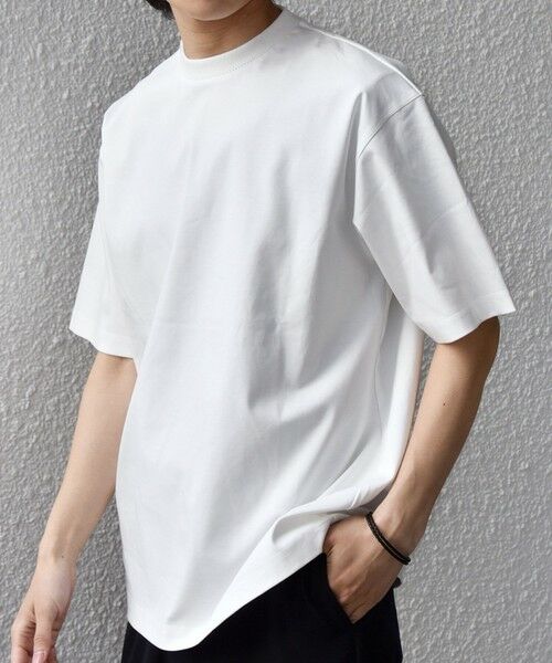 SHIPS / シップス Tシャツ | SHIPS any:〈接触冷感/遮熱/UVカット〉COOL TOUCH スムース デザイン リブ セミ モックネック Tシャツ◆ | 詳細4