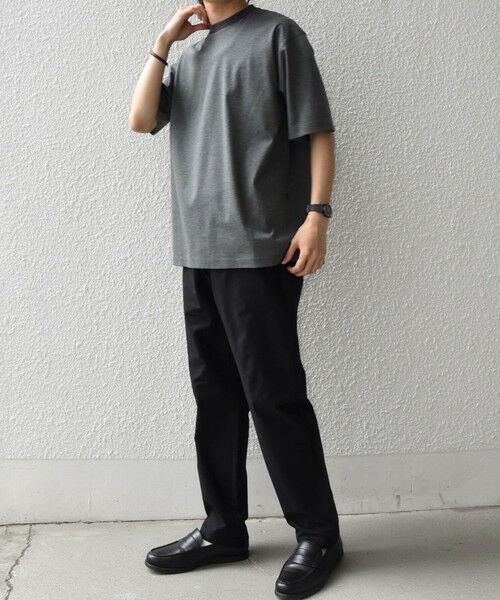 SHIPS / シップス Tシャツ | SHIPS any:〈接触冷感/遮熱/UVカット〉COOL TOUCH スムース デザイン リブ セミ モックネック Tシャツ◆ | 詳細9