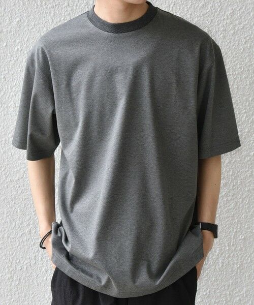 SHIPS / シップス Tシャツ | SHIPS any:〈接触冷感/遮熱/UVカット〉COOL TOUCH スムース デザイン リブ セミ モックネック Tシャツ◆ | 詳細10