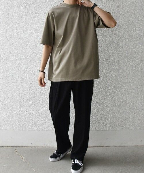 SHIPS / シップス Tシャツ | SHIPS any:〈接触冷感/遮熱/UVカット〉COOL TOUCH スムース デザイン リブ セミ モックネック Tシャツ◆ | 詳細22