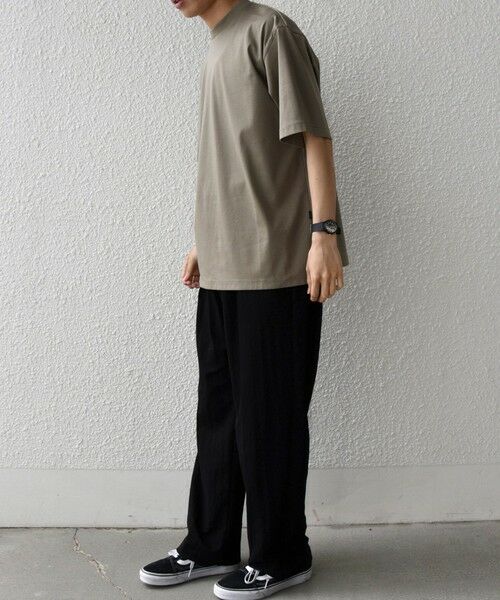 SHIPS / シップス Tシャツ | SHIPS any:〈接触冷感/遮熱/UVカット〉COOL TOUCH スムース デザイン リブ セミ モックネック Tシャツ◆ | 詳細23