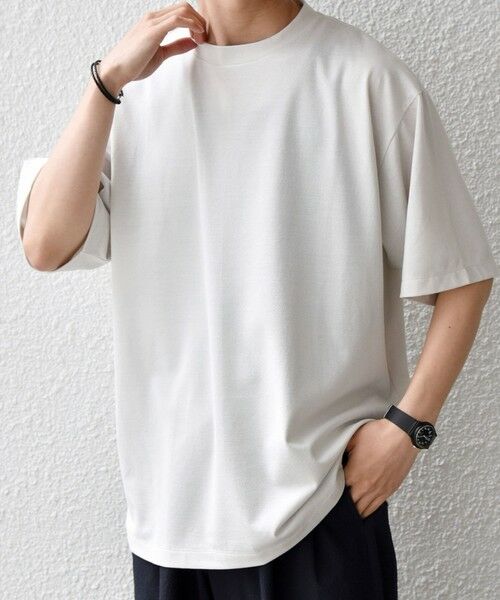 SHIPS / シップス Tシャツ | SHIPS any:〈洗濯機可能〉JAPAN MADE ライト ペーパー クルーネック Tシャツ◆（ライトグレー）