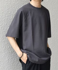 SHIPS / シップス Tシャツ | 【WEB限定】SHIPS any:〈UVカット〉SORONA(R) ワッフル ラグラン リラックス Tシャツ◆