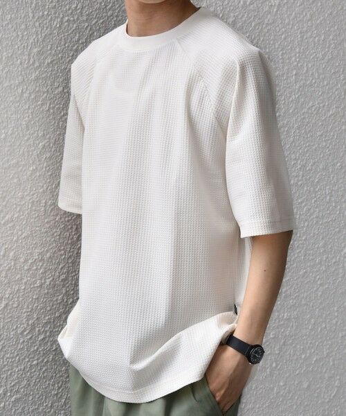 SHIPS / シップス Tシャツ | 【WEB限定】SHIPS any:〈UVカット〉SORONA(R) ワッフル ラグラン リラックス Tシャツ◆ | 詳細4