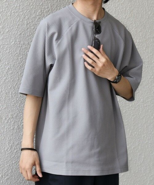 SHIPS / シップス Tシャツ | 【WEB限定】SHIPS any:〈UVカット〉SORONA(R) ワッフル ラグラン リラックス Tシャツ◆ | 詳細17