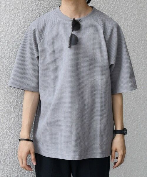 SHIPS / シップス Tシャツ | 【WEB限定】SHIPS any:〈UVカット〉SORONA(R) ワッフル ラグラン リラックス Tシャツ◆ | 詳細15