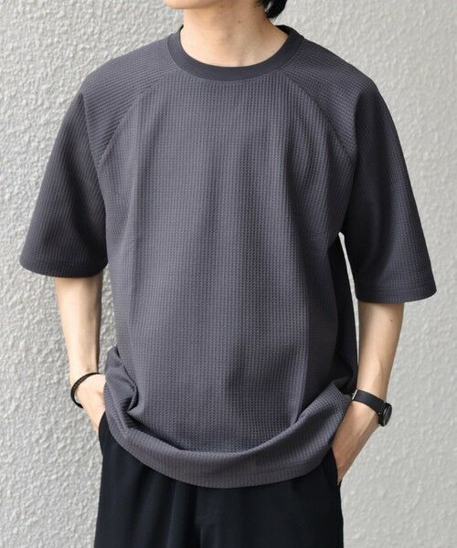 SHIPS / シップス Tシャツ | 【WEB限定】SHIPS any:〈UVカット〉SORONA(R) ワッフル ラグラン リラックス Tシャツ◆ | 詳細23