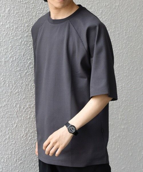 SHIPS / シップス Tシャツ | 【WEB限定】SHIPS any:〈UVカット〉SORONA(R) ワッフル ラグラン リラックス Tシャツ◆ | 詳細24