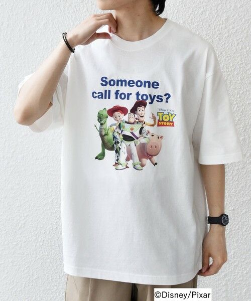 SHIPS / シップス Tシャツ | SHIPS any:〈洗濯機可能〉TOYSTORY/トイ・ストーリー/ メッセージ プリント ロゴ Tシャツ（ホワイト）