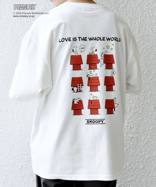 SHIPS / シップス Tシャツ | SHIPS any: SNOOPY コラボ グラフィック プリント Tシャツ◆（ホワイト）