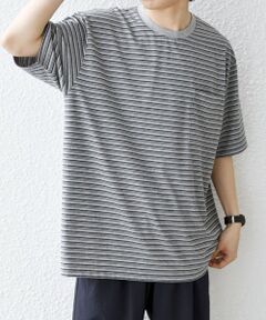 SHIPS / シップス Tシャツ | SHIPS any:〈接触冷感〉マルチ ボーダー ポケット Tシャツ◆