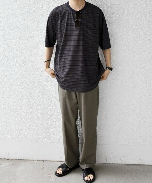 SHIPS / シップス Tシャツ | SHIPS any:〈接触冷感〉マルチ ボーダー ポケット Tシャツ◆ | 詳細8