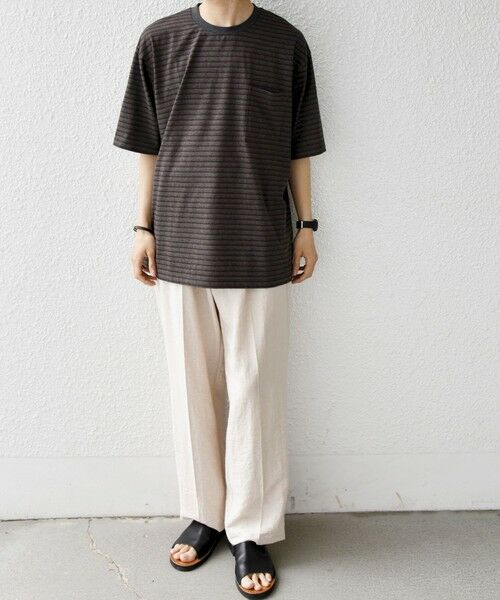 SHIPS / シップス Tシャツ | SHIPS any:〈接触冷感〉マルチ ボーダー ポケット Tシャツ◆ | 詳細15