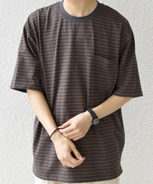 SHIPS / シップス Tシャツ | SHIPS any:〈接触冷感〉マルチ ボーダー ポケット Tシャツ◆ | 詳細17