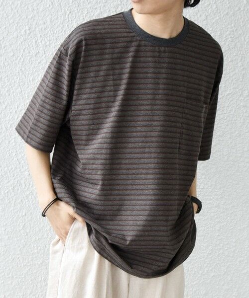 SHIPS / シップス Tシャツ | SHIPS any:〈接触冷感〉マルチ ボーダー ポケット Tシャツ◆ | 詳細18