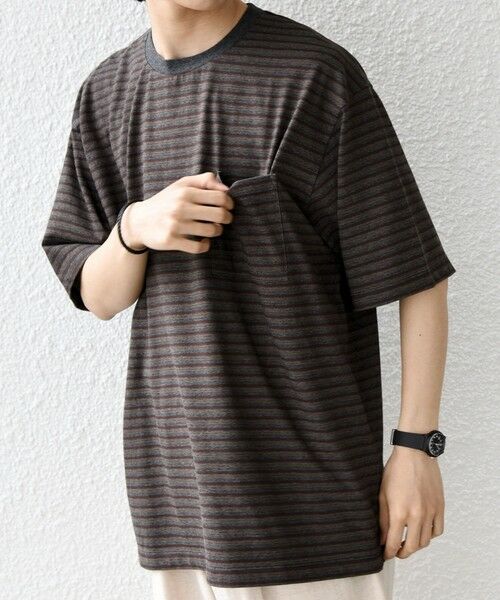 SHIPS / シップス Tシャツ | SHIPS any:〈接触冷感〉マルチ ボーダー ポケット Tシャツ◆ | 詳細19