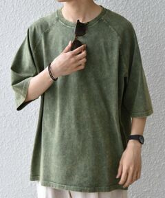 SHIPS / シップス Tシャツ | 【SHIPS any別注】ONEITA: ケミカルウォッシュ リラックス ラグラン Tシャツ(セットアップ対応)◆