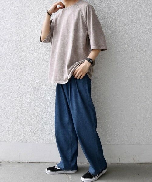 SHIPS / シップス Tシャツ | 【SHIPS any別注】ONEITA: ケミカルウォッシュ リラックス ラグラン Tシャツ(セットアップ対応)◆ | 詳細1