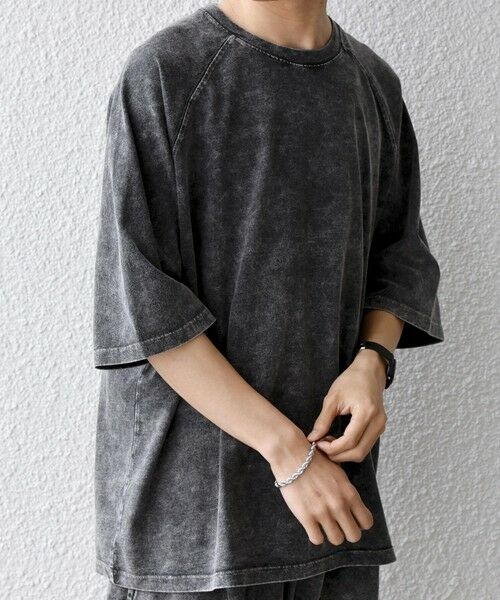 SHIPS / シップス Tシャツ | 【SHIPS any別注】ONEITA: ケミカルウォッシュ リラックス ラグラン Tシャツ(セットアップ対応)◆ | 詳細12