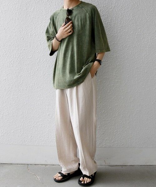 SHIPS / シップス Tシャツ | 【SHIPS any別注】ONEITA: ケミカルウォッシュ リラックス ラグラン Tシャツ(セットアップ対応)◆ | 詳細16