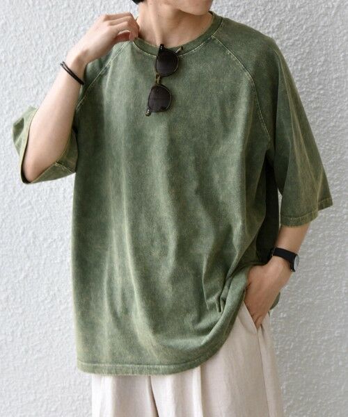 SHIPS / シップス Tシャツ | 【SHIPS any別注】ONEITA: ケミカルウォッシュ リラックス ラグラン Tシャツ(セットアップ対応)◆ | 詳細18