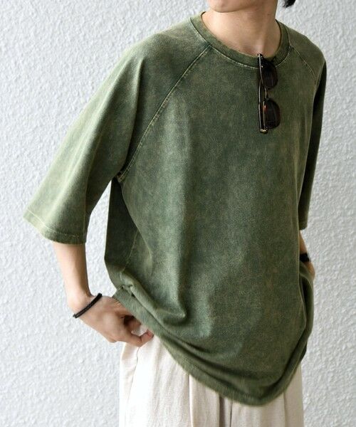 SHIPS / シップス Tシャツ | 【SHIPS any別注】ONEITA: ケミカルウォッシュ リラックス ラグラン Tシャツ(セットアップ対応)◆ | 詳細20