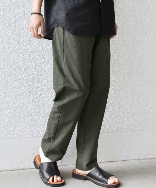 SHIPS / シップス その他パンツ | 【WEB限定】SHIPS any:〈ストレッチ〉ドライタッチ サッカー リラックス イージーパンツ◆（カーキ）