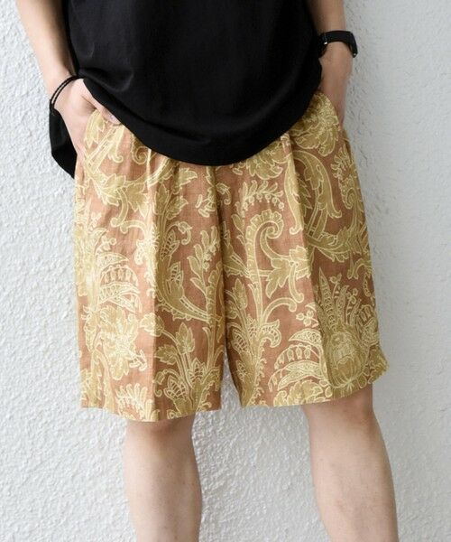 SHIPS / シップス その他パンツ | SHIPS any:〈洗濯機可能〉NOVELTEX バティック イージー ショーツ◆（ブラウン）