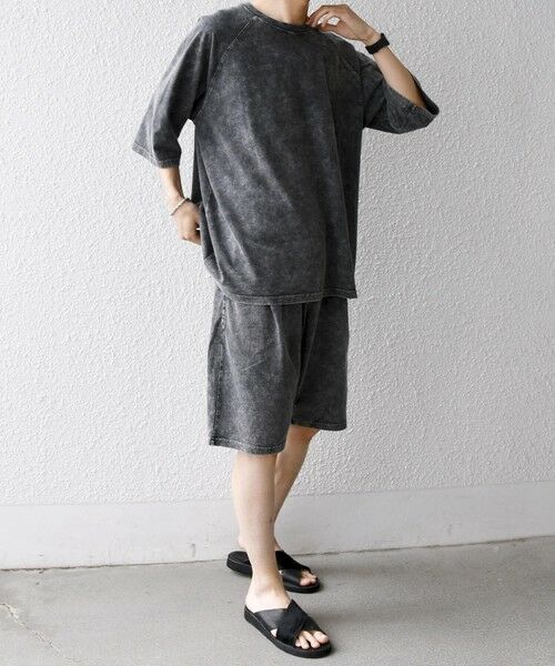 SHIPS / シップス ショート・ハーフ・半端丈パンツ | 【SHIPS any別注】ONEITA: ケミカルウォッシュ イージー ショーツ(セットアップ対応)◆ | 詳細9