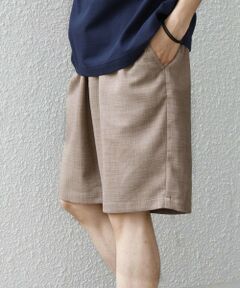 SHIPS / シップス ショート・ハーフ・半端丈パンツ | SHIPS any:〈UVカット〉FUTURE LINEN CANVAS リネンライク イージー ショーツ◆