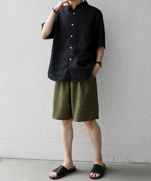 SHIPS / シップス ショート・ハーフ・半端丈パンツ | SHIPS any:〈UVカット〉FUTURE LINEN CANVAS リネンライク イージー ショーツ◆ | 詳細23