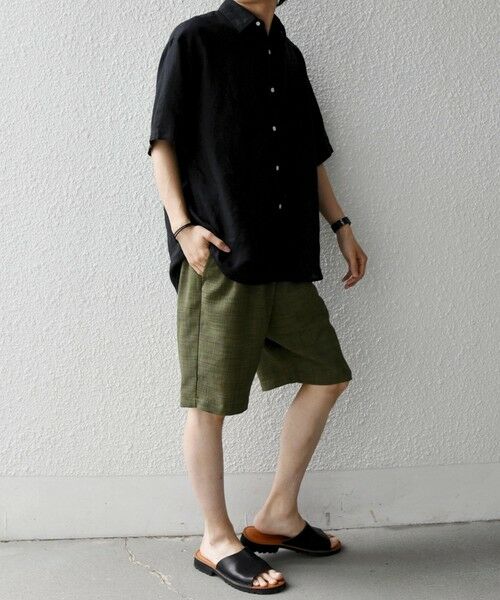 SHIPS / シップス ショート・ハーフ・半端丈パンツ | SHIPS any:〈UVカット〉FUTURE LINEN CANVAS リネンライク イージー ショーツ◆ | 詳細24